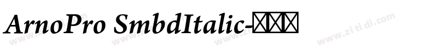 ArnoPro SmbdItalic字体转换